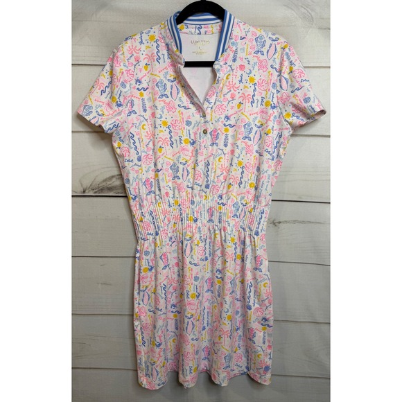 Lilly Pulitzer Dresses & Skirts - Lilly Pulitzer Luxletic Pink Multi Mini Dress- L